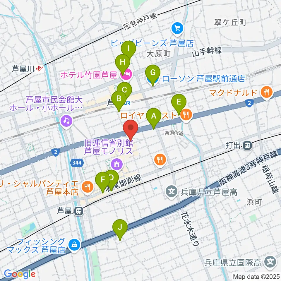 ステージ・アール周辺のコンビニエンスストア一覧地図