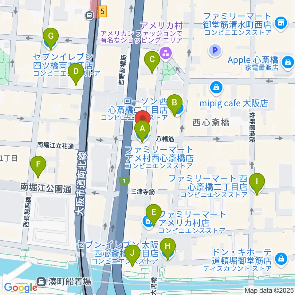 スタジオパズル周辺のコンビニエンスストア一覧地図