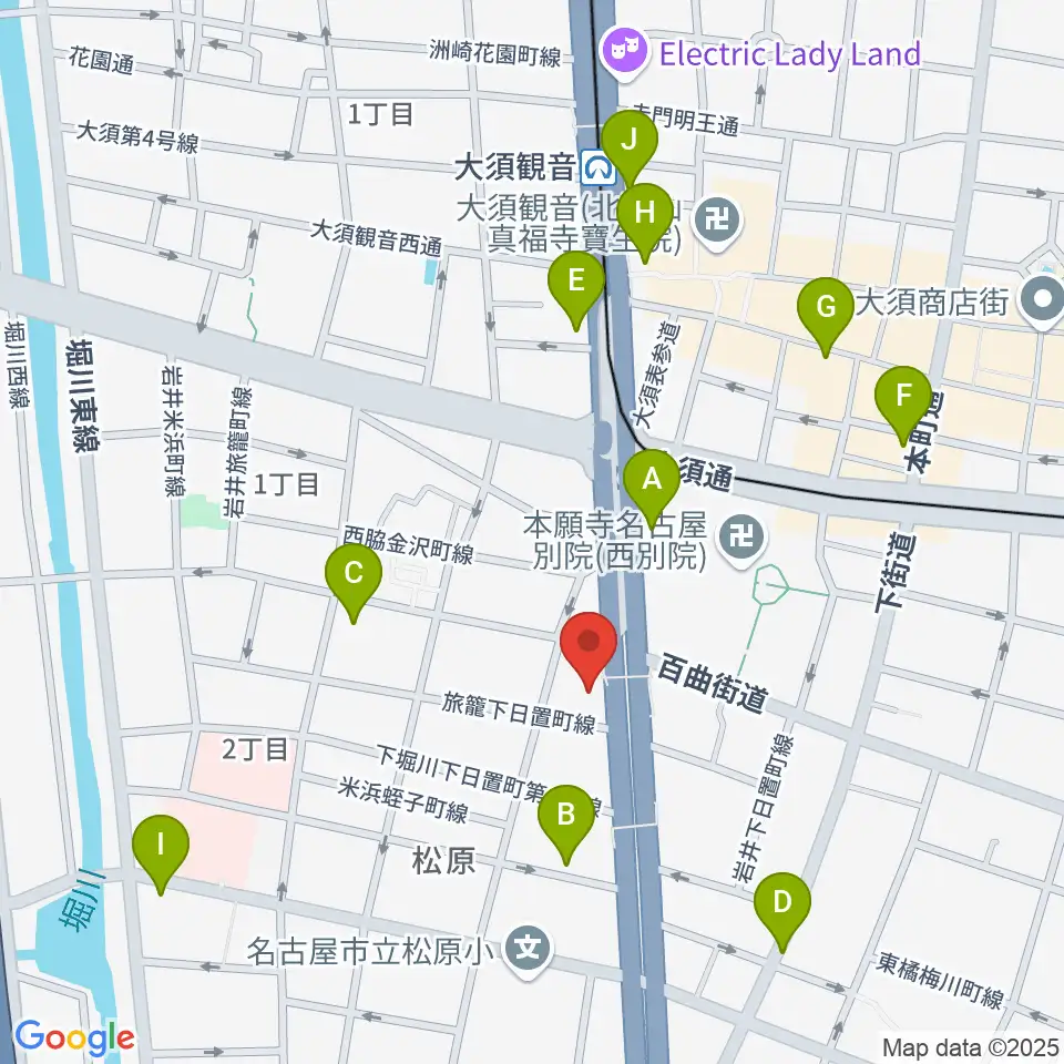 BLstudio30西大須周辺のコンビニエンスストア一覧地図
