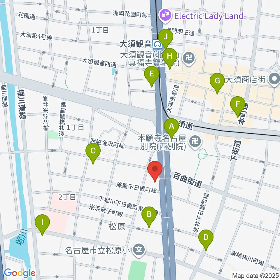 BLstudio30西大須周辺のコンビニエンスストア一覧地図