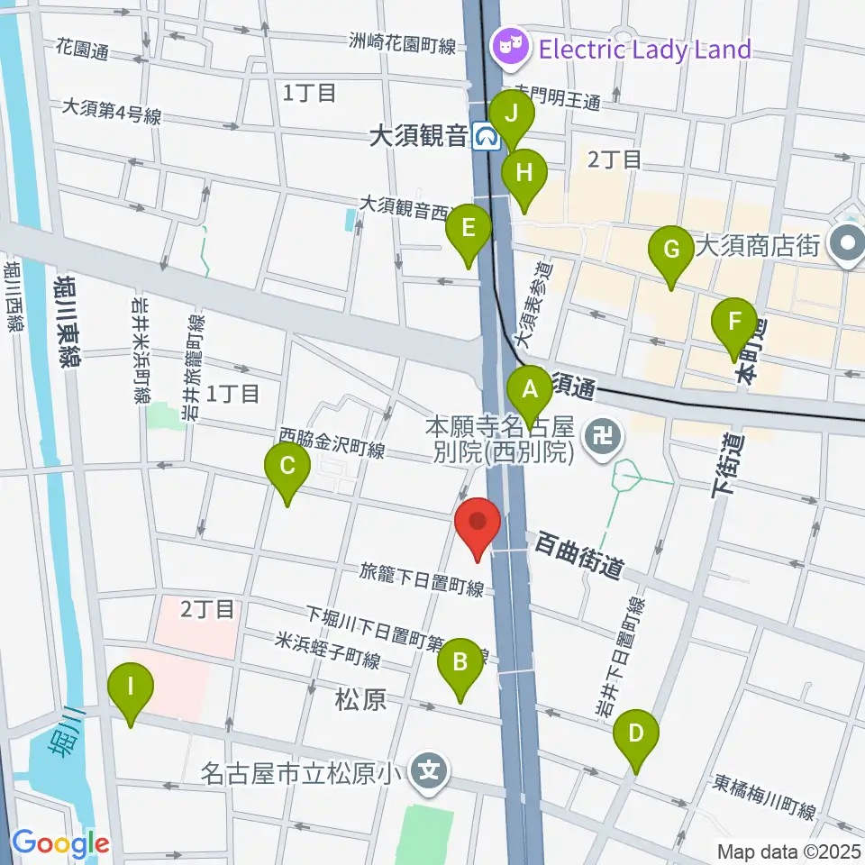 BLstudio30西大須周辺のコンビニエンスストア一覧地図