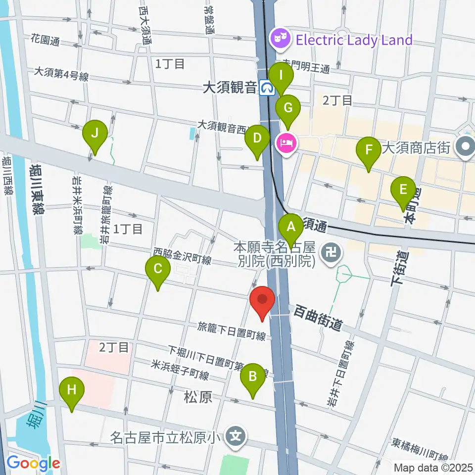 BLstudio30西大須周辺のコンビニエンスストア一覧地図