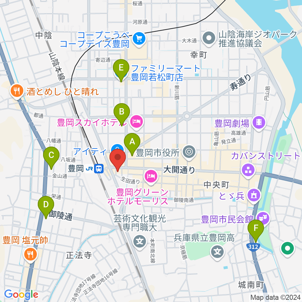 （株）ビート楽器 音楽教室周辺のコンビニエンスストア一覧地図