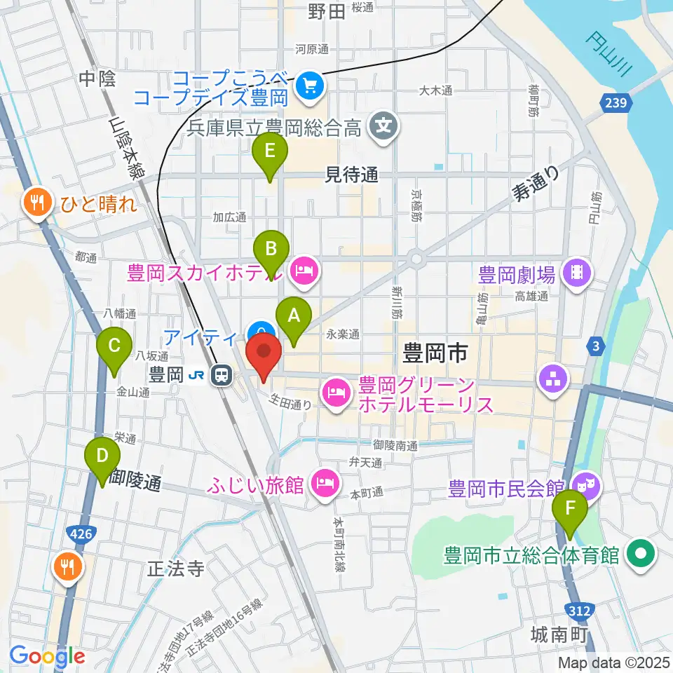 ビート楽器 音楽教室周辺のコンビニエンスストア一覧地図