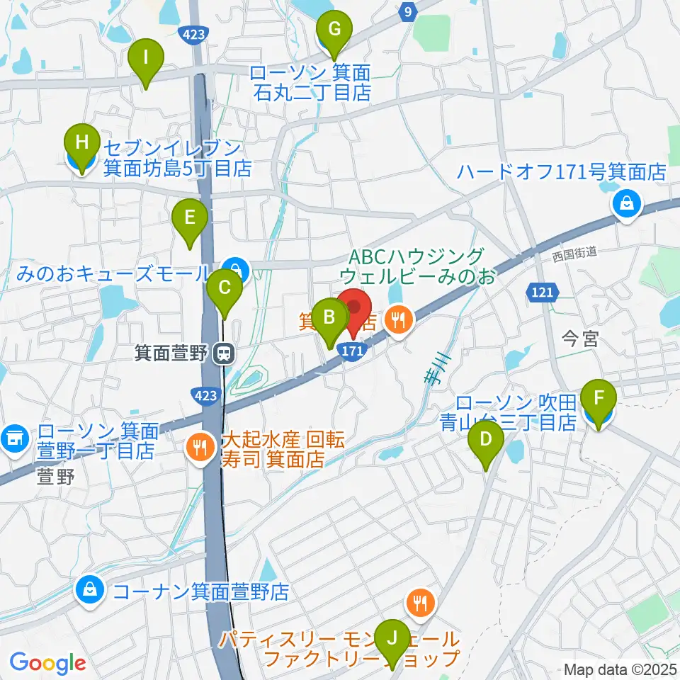 ファゴットリード工房えんとつ周辺のコンビニエンスストア一覧地図