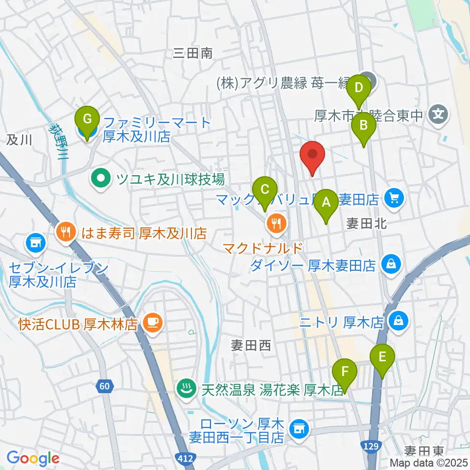アイリス音楽教室周辺のコンビニエンスストア一覧地図