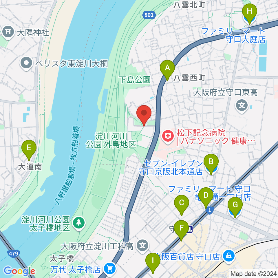 かわの音楽教室周辺のコンビニエンスストア一覧地図