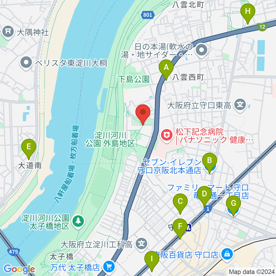 かわの音楽教室周辺のコンビニエンスストア一覧地図