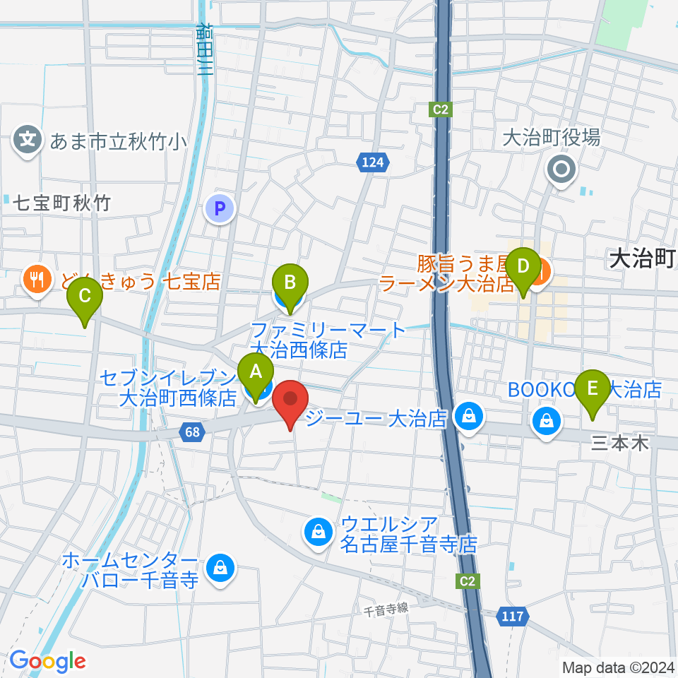 ブリルベイト周辺のコンビニエンスストア一覧地図