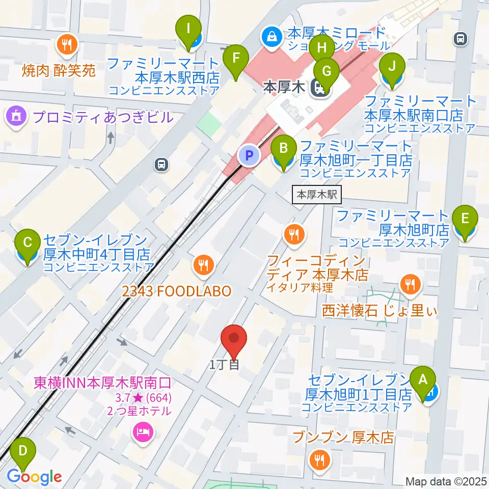 タイサクミュージシャンズスクール周辺のコンビニエンスストア一覧地図