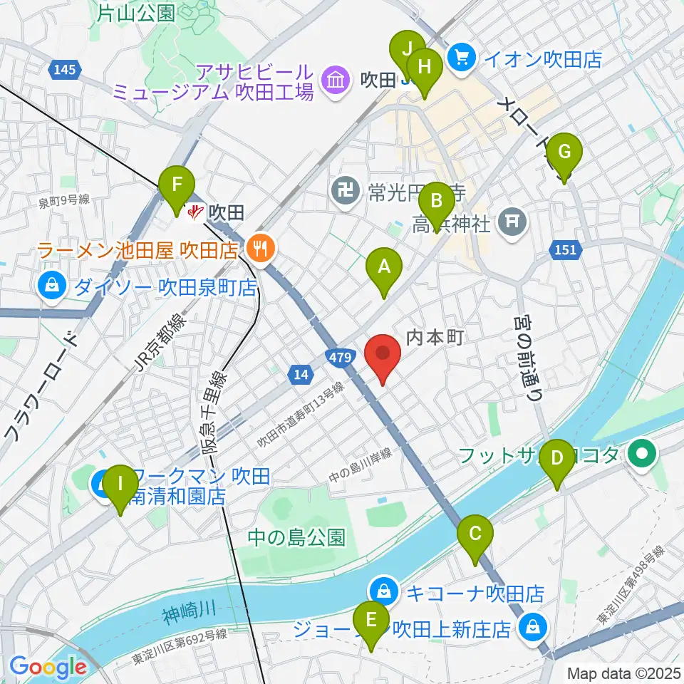 スタジオユー周辺のコンビニエンスストア一覧地図