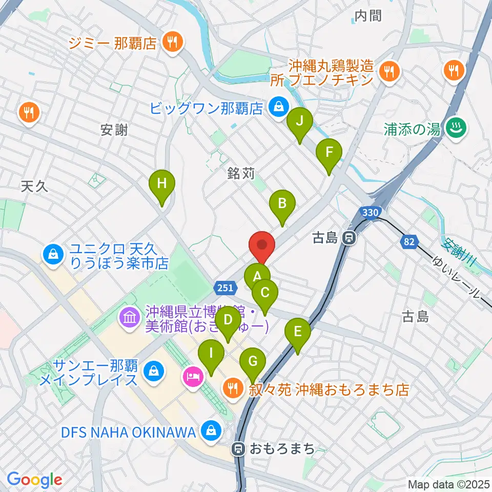 アクア音楽院周辺のコンビニエンスストア一覧地図