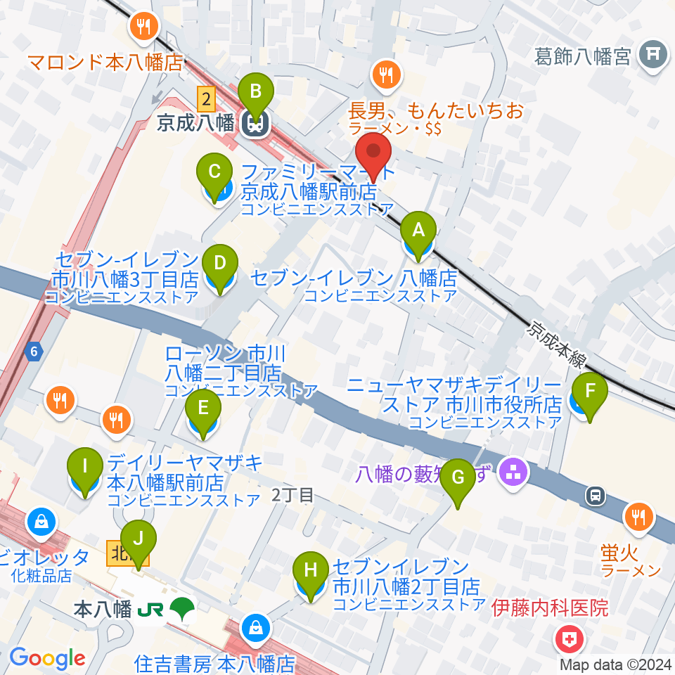 ＫＳＰ音楽教室周辺のコンビニエンスストア一覧地図