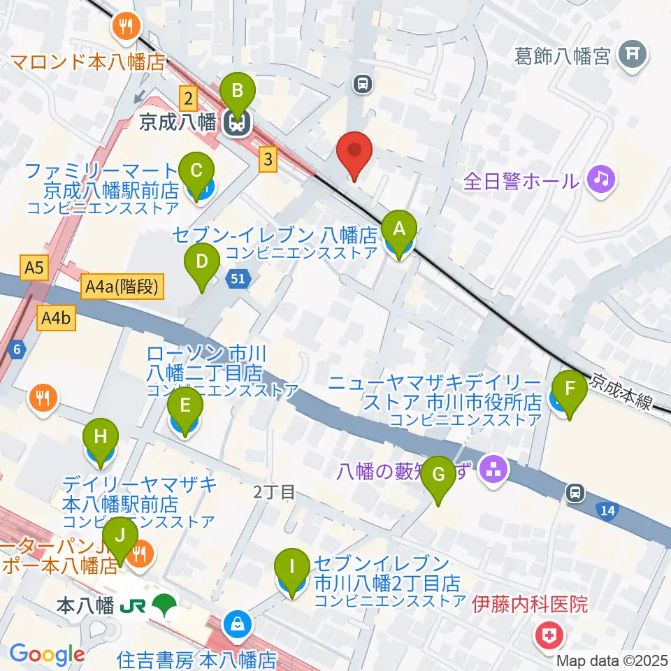KSP音楽教室周辺のコンビニエンスストア一覧地図