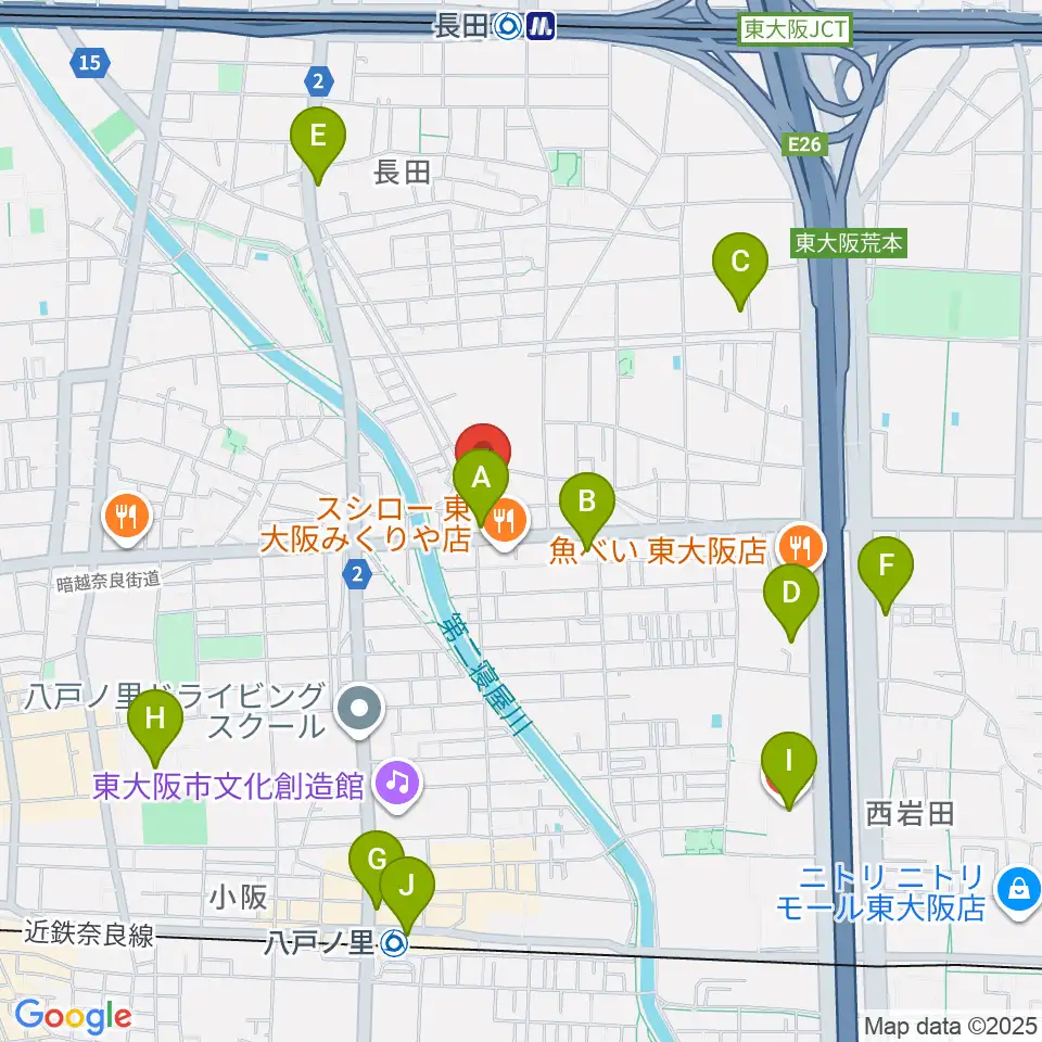 ル・シャトン音楽教室周辺のコンビニエンスストア一覧地図