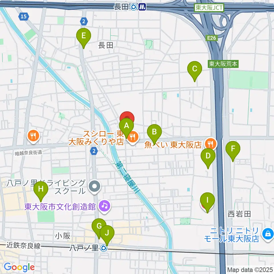ル・シャトン音楽教室周辺のコンビニエンスストア一覧地図