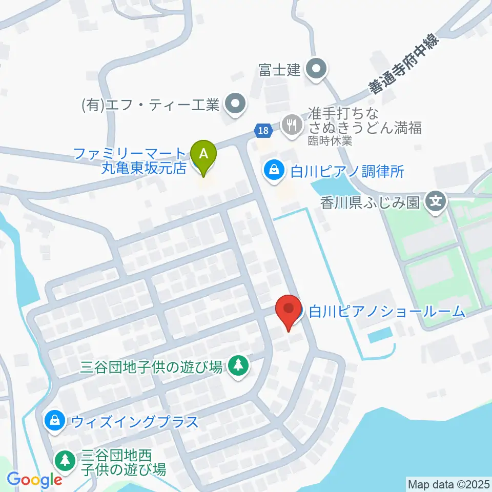 白川ピアノ調律所周辺のコンビニエンスストア一覧地図