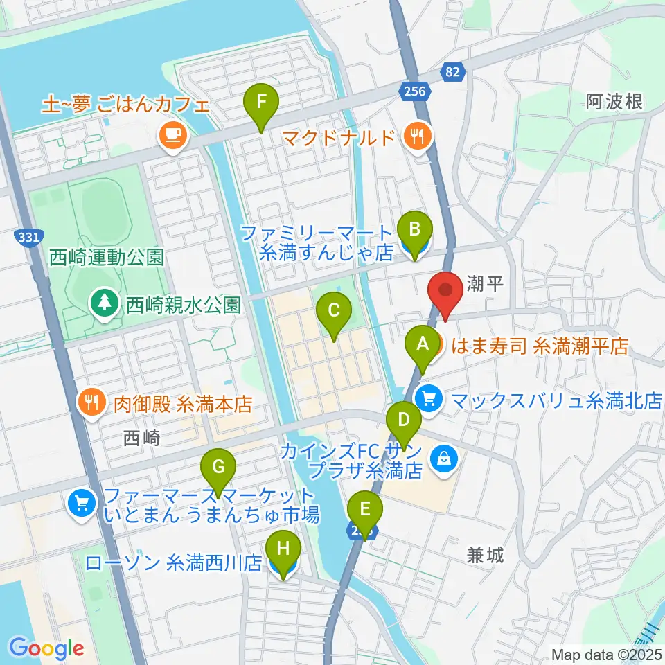 フリューゲル音楽教室周辺のコンビニエンスストア一覧地図