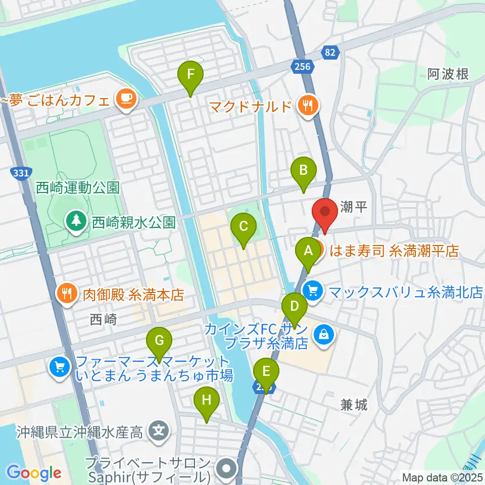 フリューゲル音楽教室周辺のコンビニエンスストア一覧地図