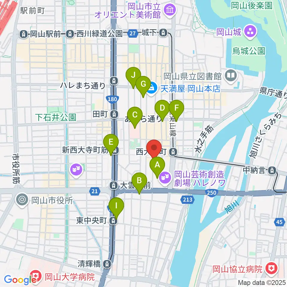 イマージュ・楽器堂周辺のコンビニエンスストア一覧地図