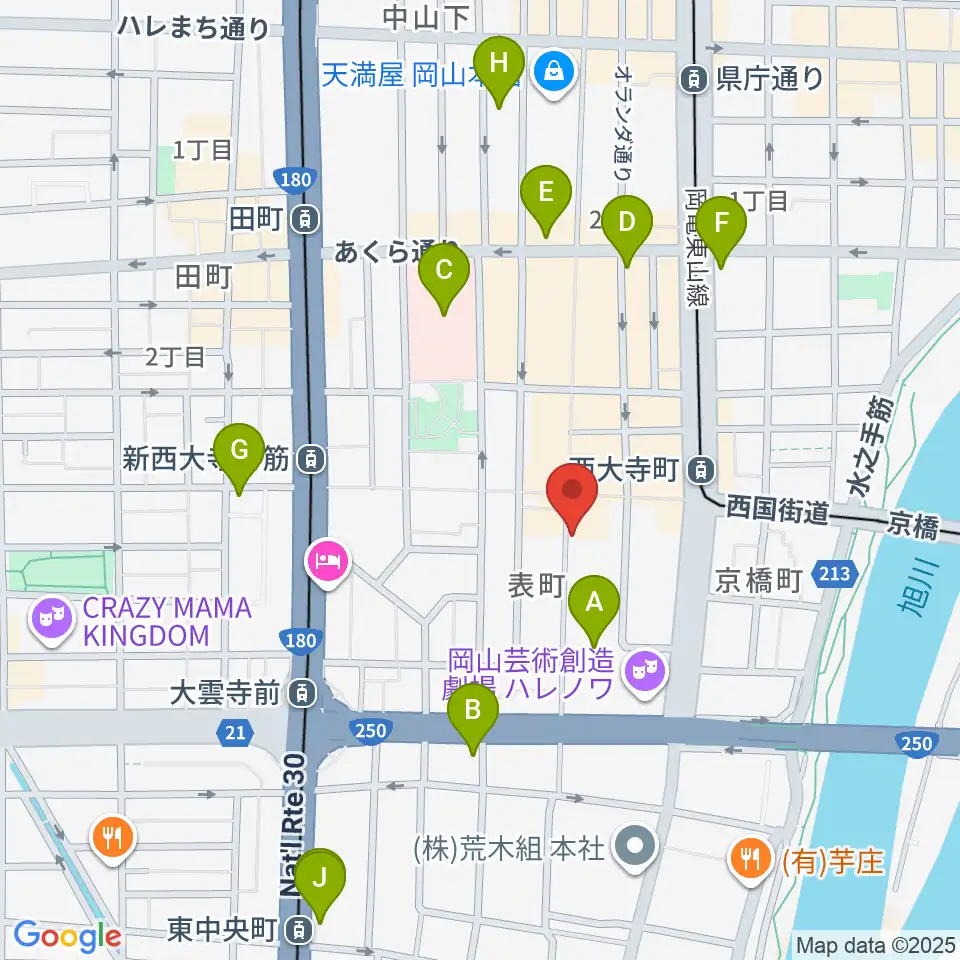 イマージュ・楽器堂周辺のコンビニエンスストア一覧地図