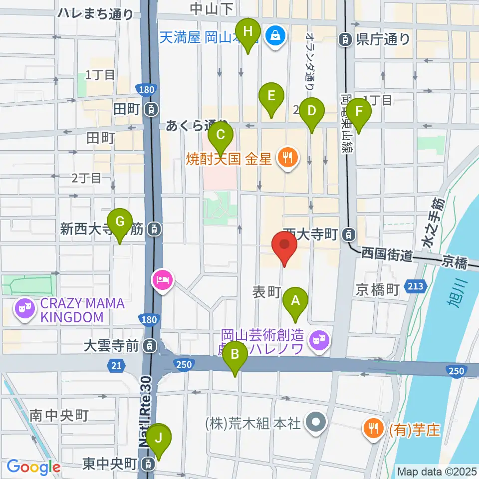 イマージュ・楽器堂周辺のコンビニエンスストア一覧地図