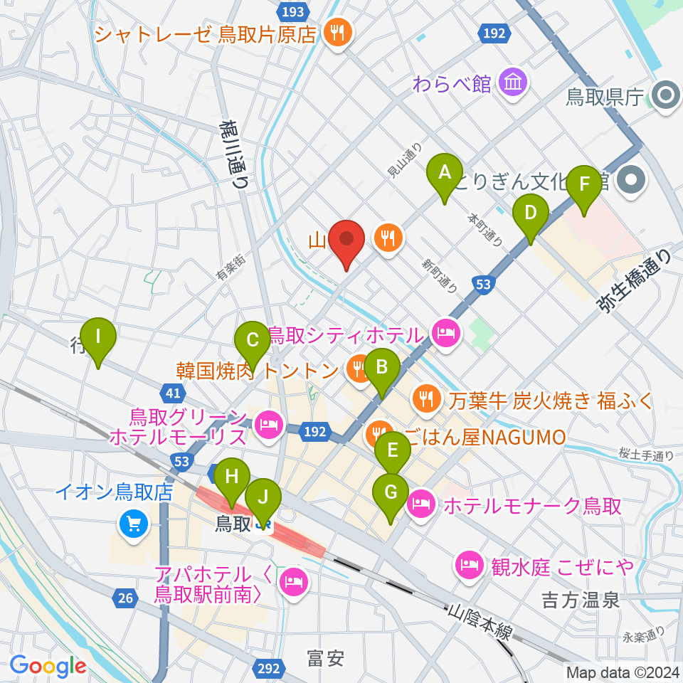 アコヤ楽器店 本店周辺のコンビニエンスストア一覧地図