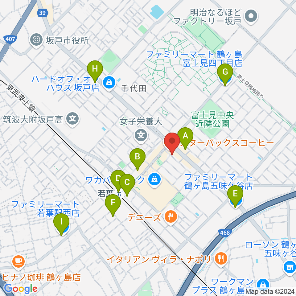 おんがくえん周辺のコンビニエンスストア一覧地図