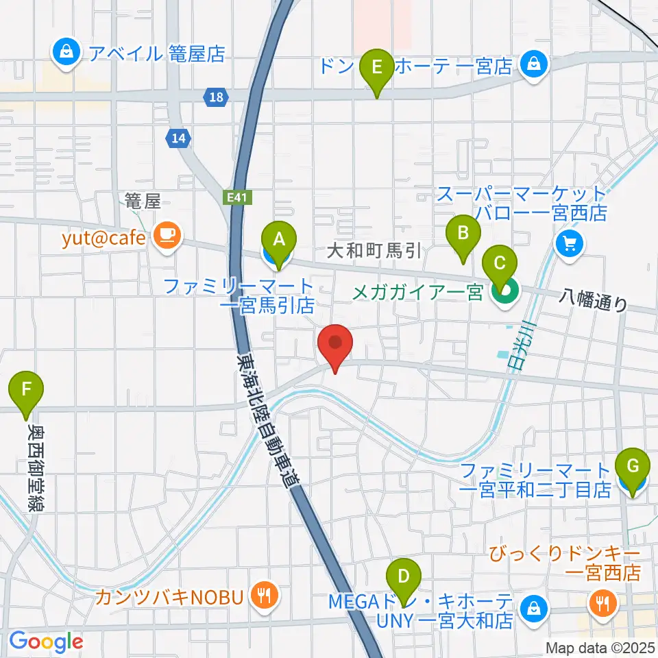 ハセガワ楽器 メロディースクール周辺のコンビニエンスストア一覧地図