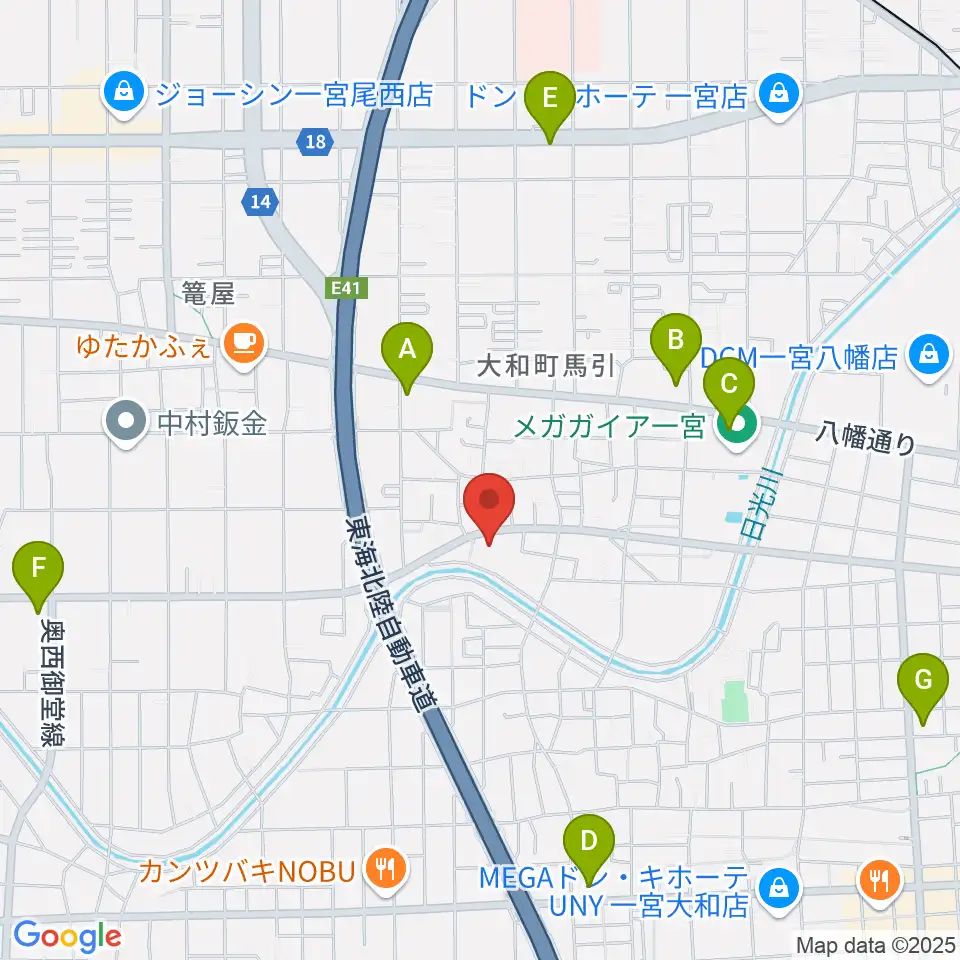 ハセガワ楽器 メロディースクール周辺のコンビニエンスストア一覧地図