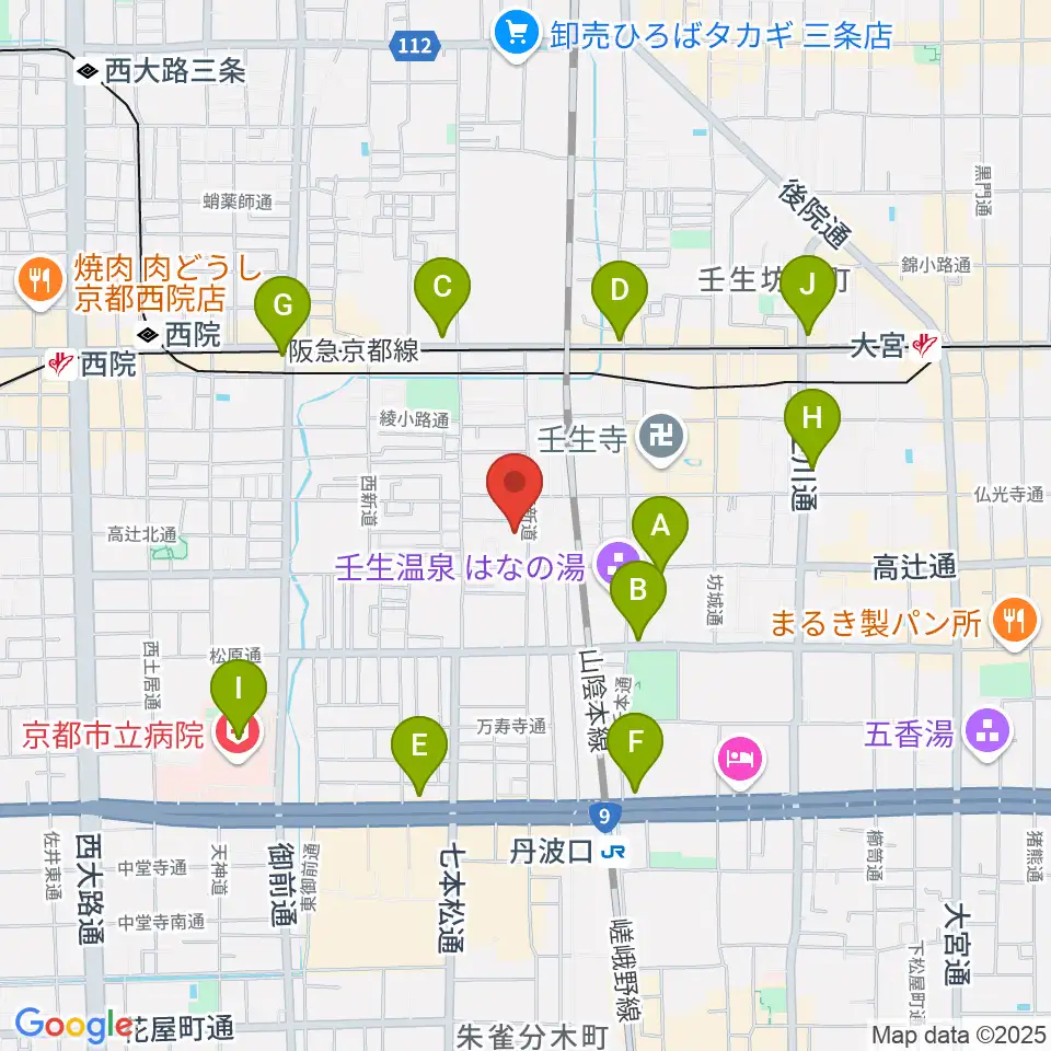 たけいち音楽教室周辺のコンビニエンスストア一覧地図