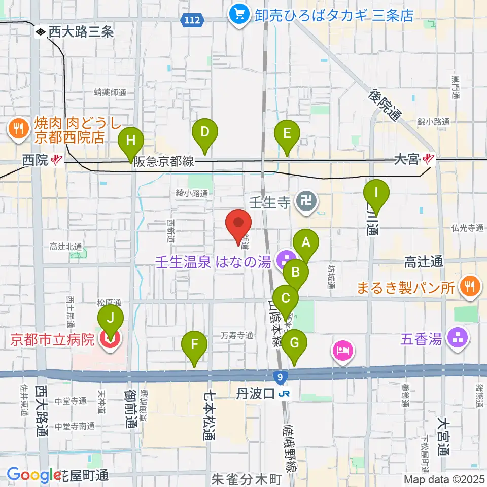 たけいち音楽教室周辺のコンビニエンスストア一覧地図