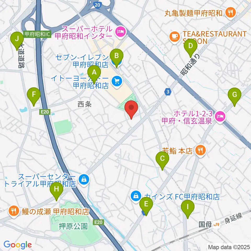 ユニバーサルピアノ教室ぴのあ周辺のコンビニエンスストア一覧地図