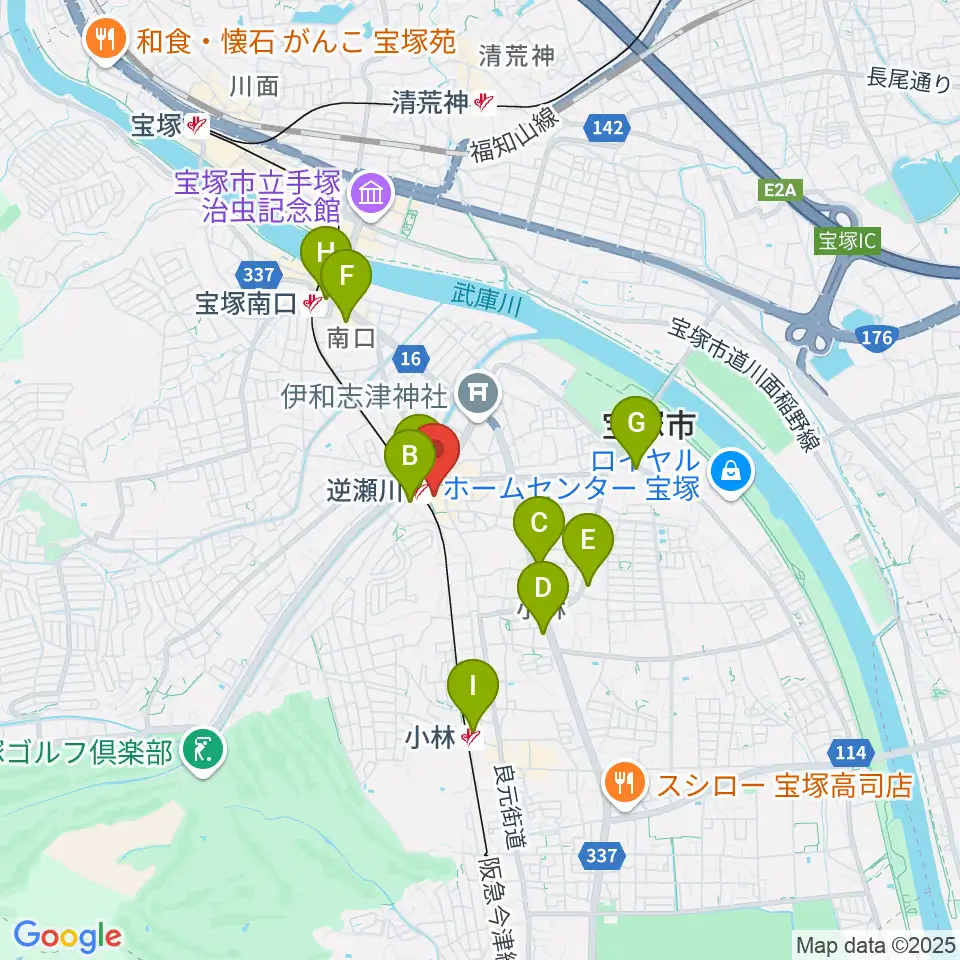 J.カレッジ周辺のコンビニエンスストア一覧地図