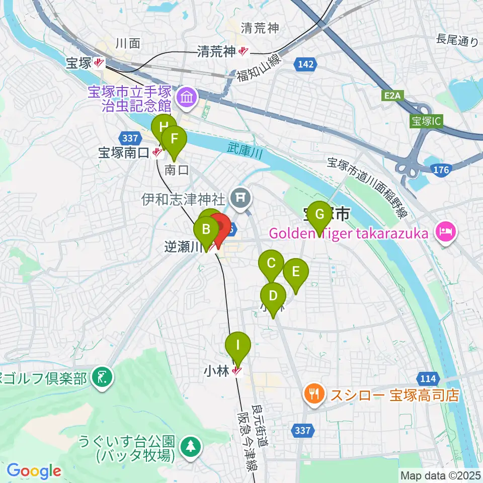 J.カレッジ周辺のコンビニエンスストア一覧地図