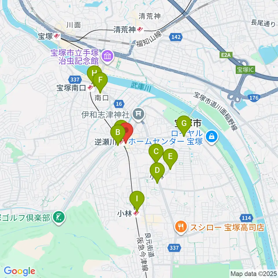 J.カレッジ周辺のコンビニエンスストア一覧地図