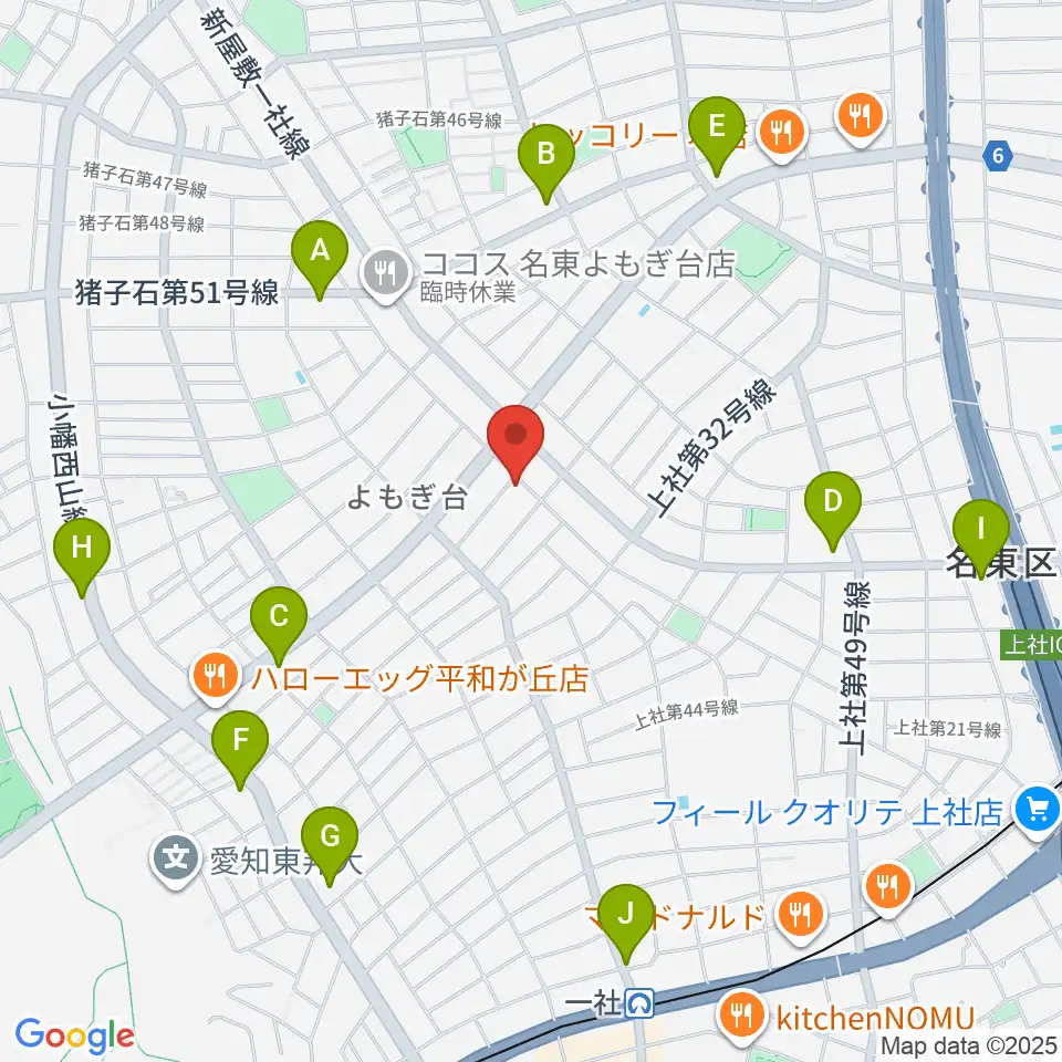 アリアーヌ音楽教室周辺のコンビニエンスストア一覧地図