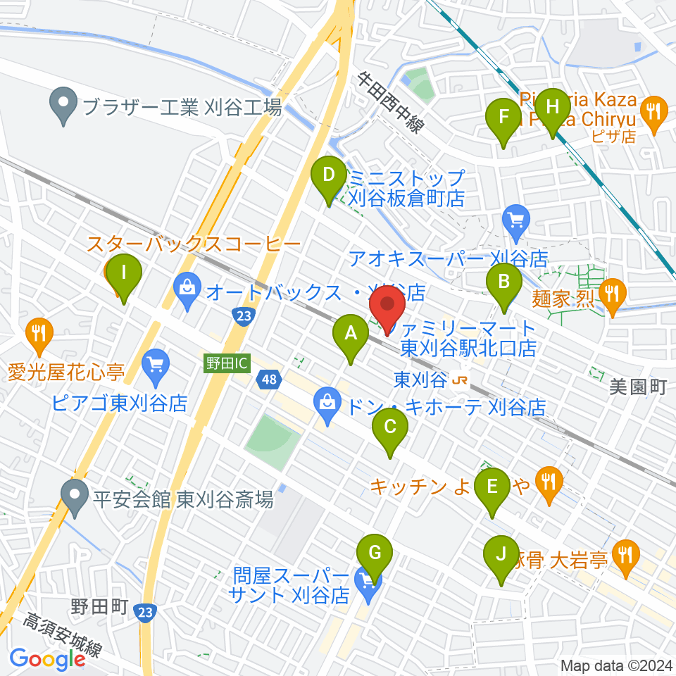 スタジオエチュード刈谷店周辺のコンビニエンスストア一覧地図