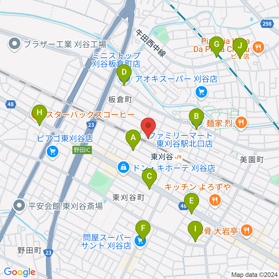 スタジオエチュード刈谷店周辺のコンビニエンスストア一覧地図