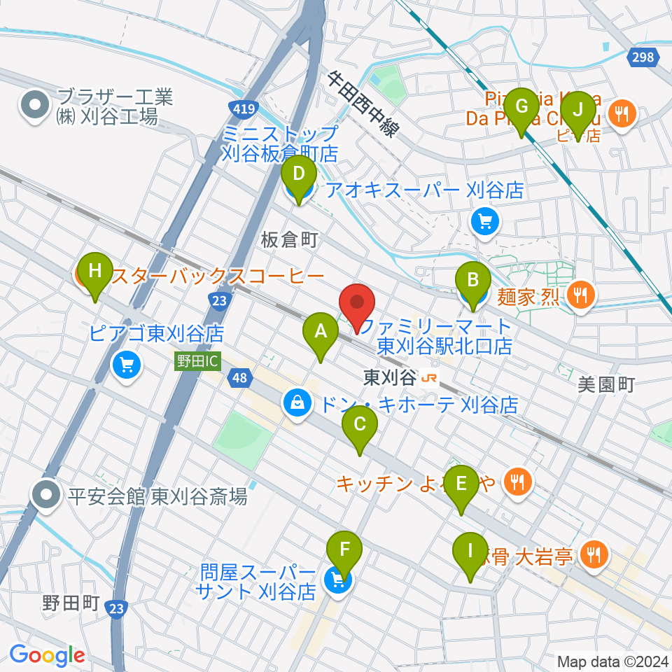 スタジオエチュード刈谷店周辺のコンビニエンスストア一覧地図