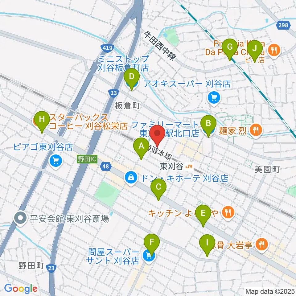 スタジオエチュード刈谷店周辺のコンビニエンスストア一覧地図