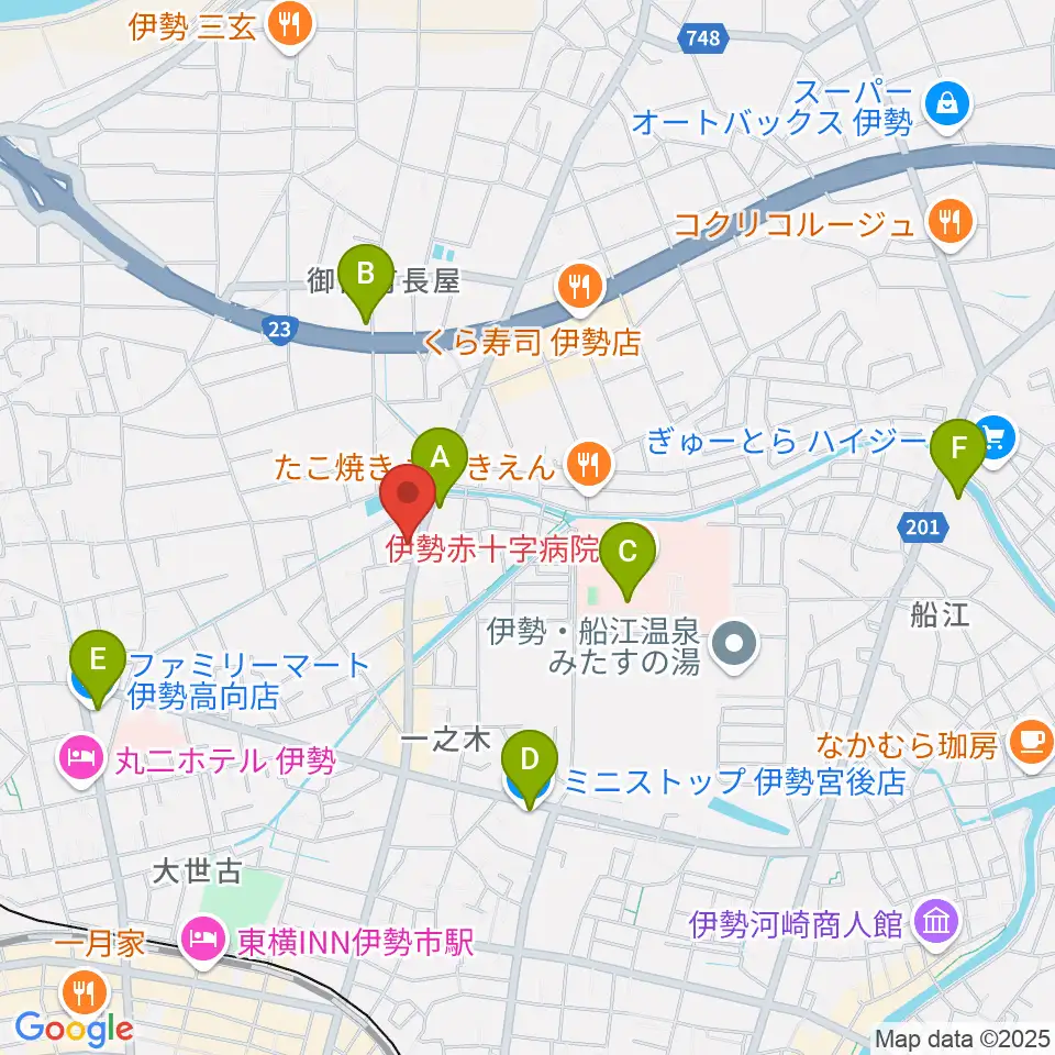 伊勢STUDIO Etude周辺のコンビニエンスストア一覧地図
