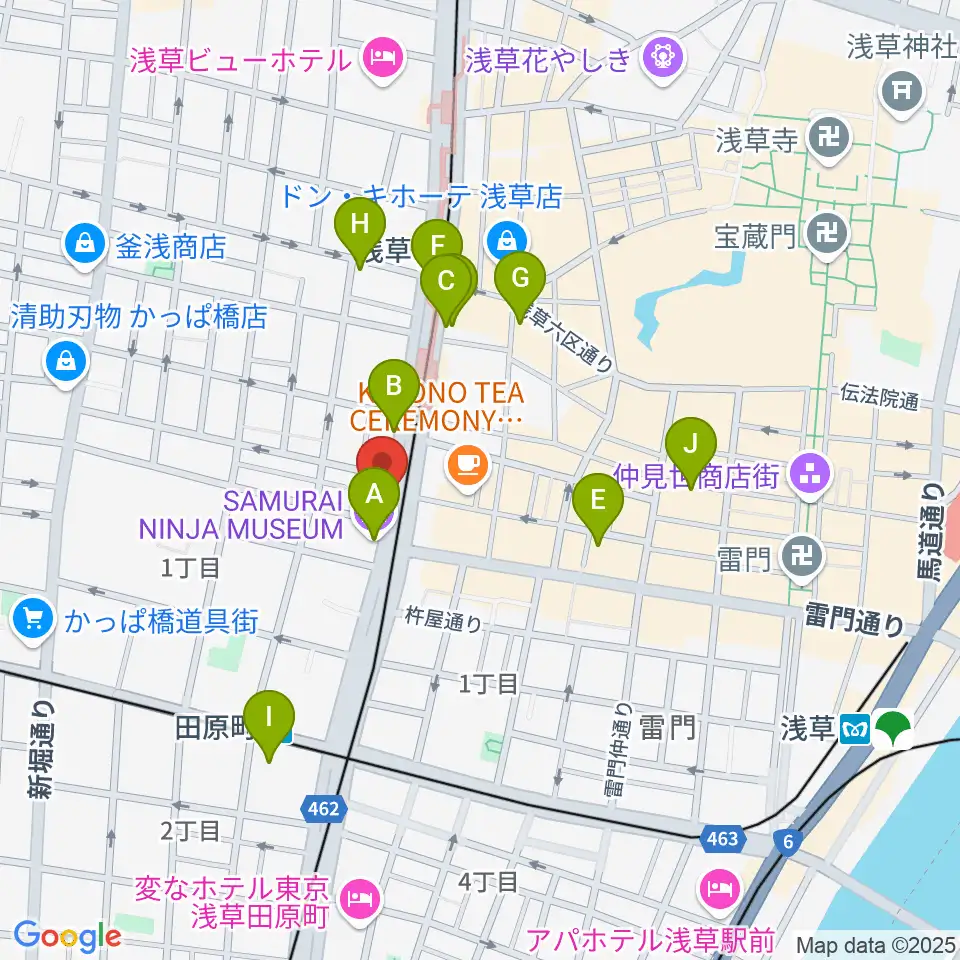 宮本卯之助商店 西浅草店周辺のコンビニエンスストア一覧地図