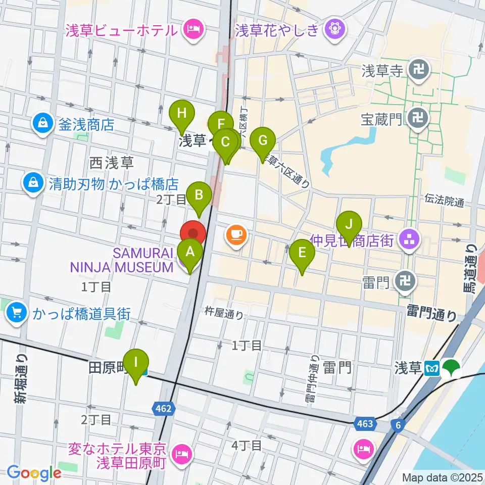 宮本卯之助商店 西浅草店周辺のコンビニエンスストア一覧地図