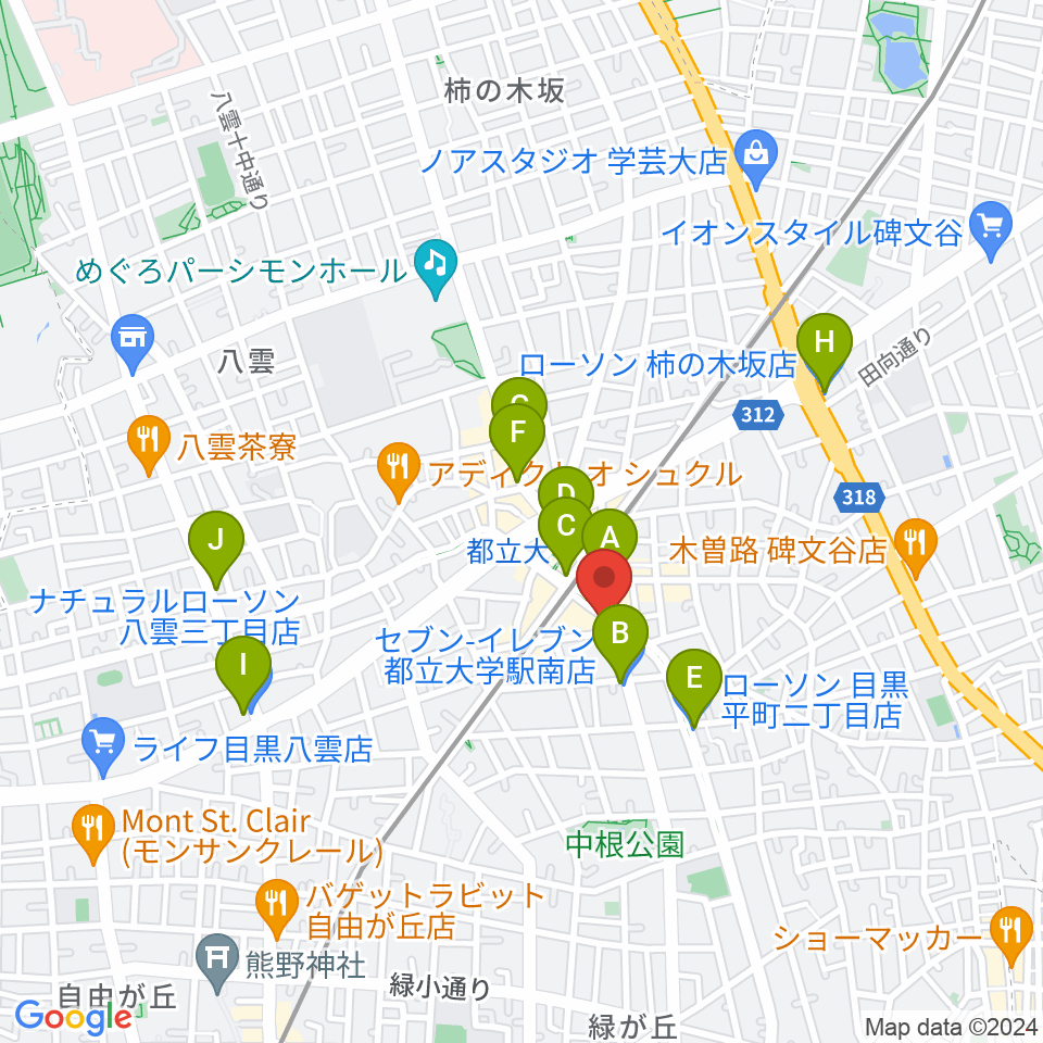 山田聖ヴァイオリン工房周辺のコンビニエンスストア一覧地図