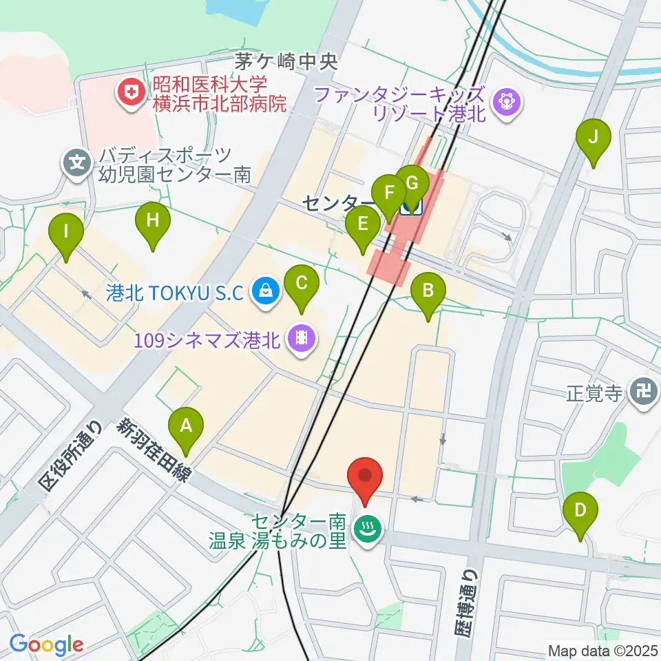 平山音楽院 センター南教室周辺のコンビニエンスストア一覧地図