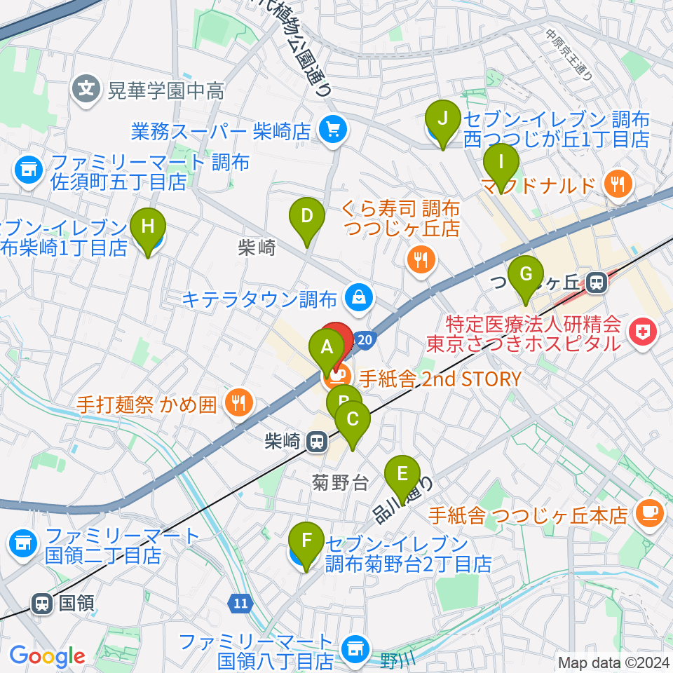 J.K.キューブ101スタジオエチュード周辺のコンビニエンスストア一覧地図