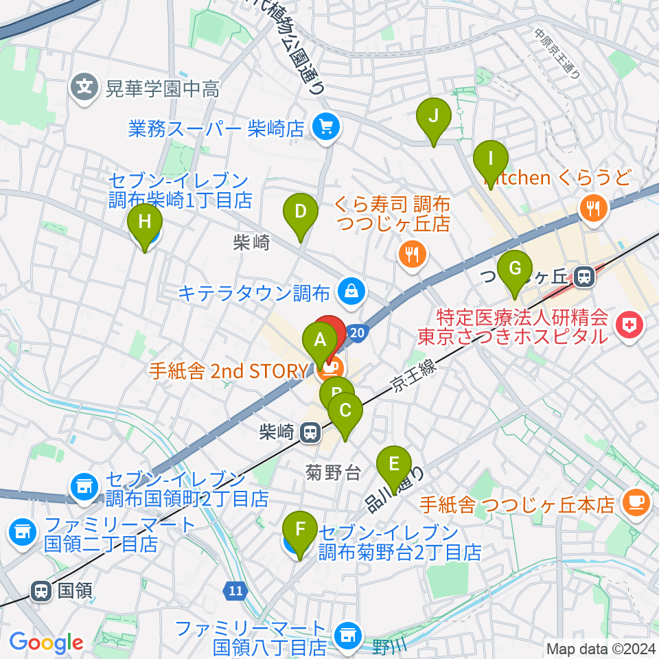 J.K.キューブ101スタジオエチュード周辺のコンビニエンスストア一覧地図