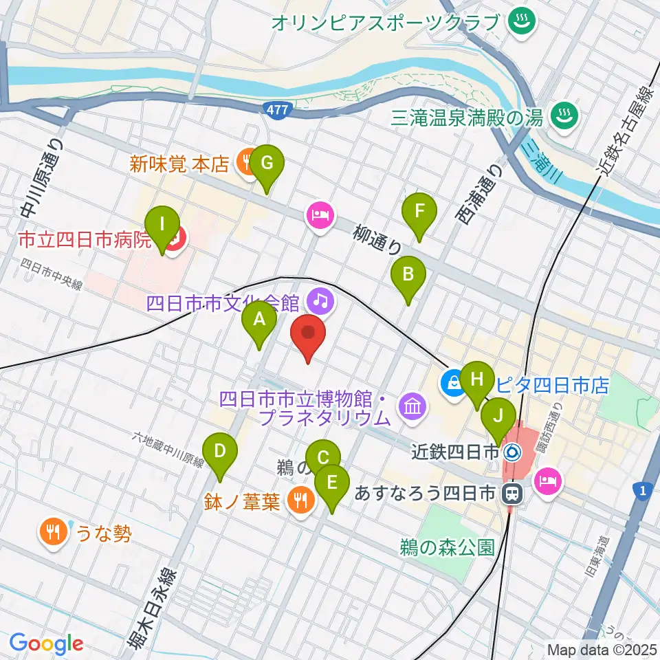 第一楽器ムーシケ周辺のコンビニエンスストア一覧地図