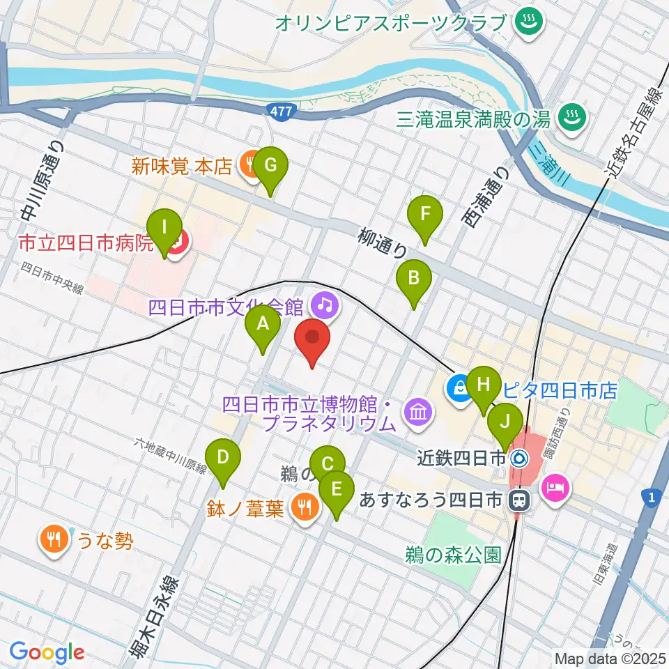 第一楽器ムーシケ周辺のコンビニエンスストア一覧地図